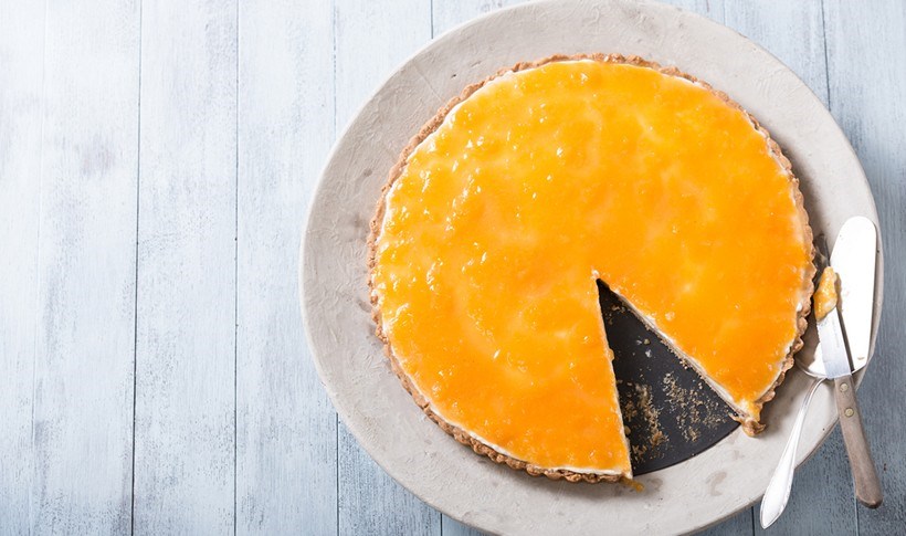 Cheesecake με μαρμελάδα βερίκοκο